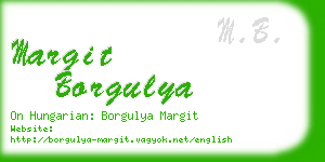 margit borgulya business card